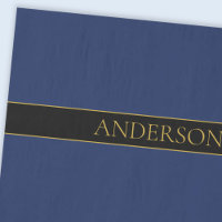 Navy Blue & Gold Name Surname or Business