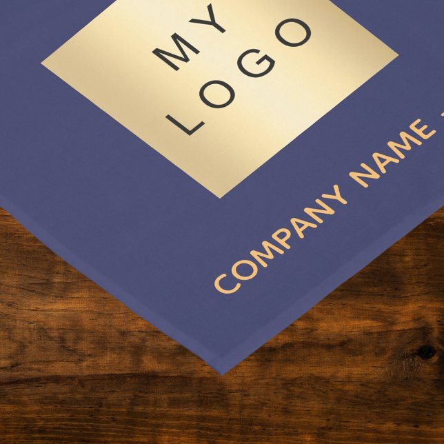 Navy blue gold salon business logo short table runner (Creator Uploaded)