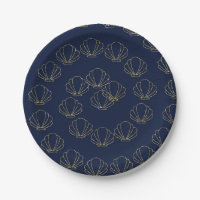 Navy Blue & Gold Sea Shell Mermaid Bridal Shower
