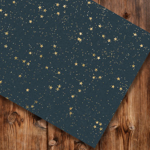 Navy Blue & Gold Stars   Christmas Tissue Paper