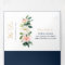 Navy Blue Gold Wedding Tri-Fold Invitations RSVP