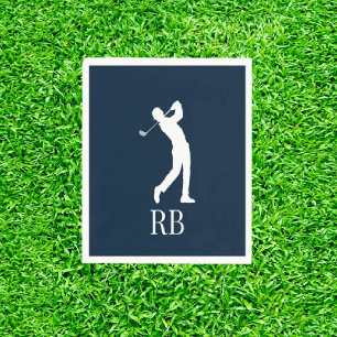 navy Blue Golf Napkin