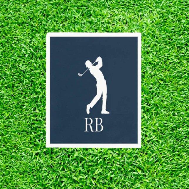 navy Blue Golf  Napkin (Tee-rrific Treasures for Dad's Best Swing!)