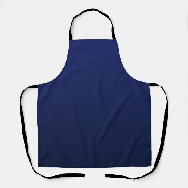 Navy Blue Gradient Deep Blue Apron (Front)