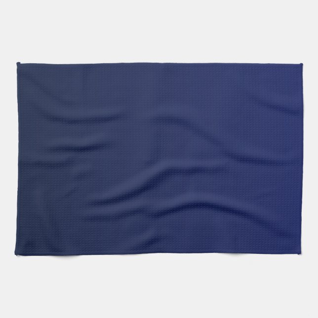 Navy Blue Gradient Deep Blue Tea Towel (Horizontal)