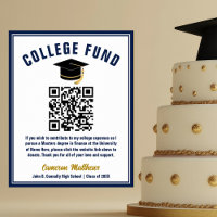 Navy Blue Graduate College Fund QR Code