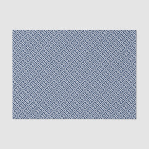 Navy Blue Greek Key Pattern Tissue Paper