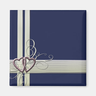 Navy Blue Heart Magnet