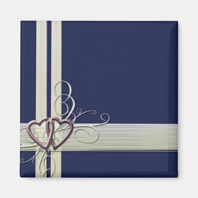 Navy Blue Heart Magnet (Front)