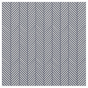 Navy Blue Herringbone Fabric