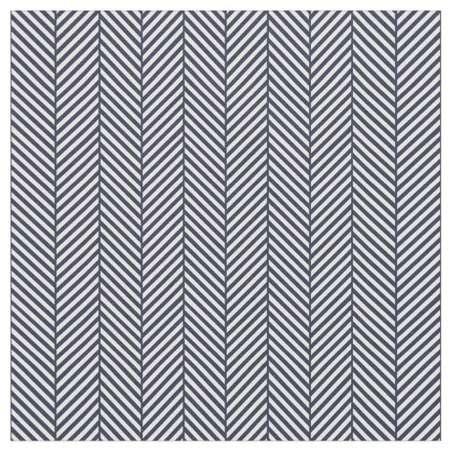 Navy Blue Herringbone Fabric (Close Up)