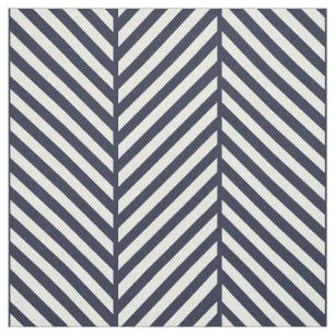 Navy Blue Herringbone Large Scale Fabric