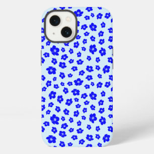Navy Blue Hibiscus Floral iPhone 13 Case