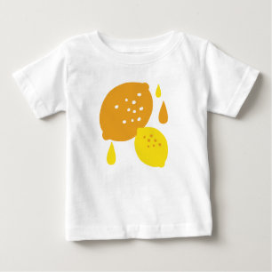  Navy Blue Lemon Art – Refreshing Citrus Design Baby T-Shirt