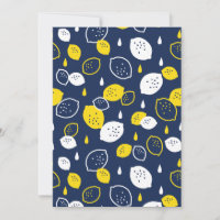 Navy Blue Lemon Art – Refreshing Citrus Design