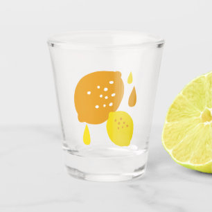 Navy Blue Lemon Art – Refreshing Citrus Design Shot Glass