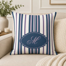 Navy Blue +Light Purple +White Vertical Stripes |
