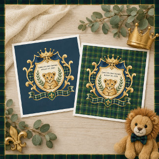 Navy Blue Little Prince Baby Shower | Napkin
