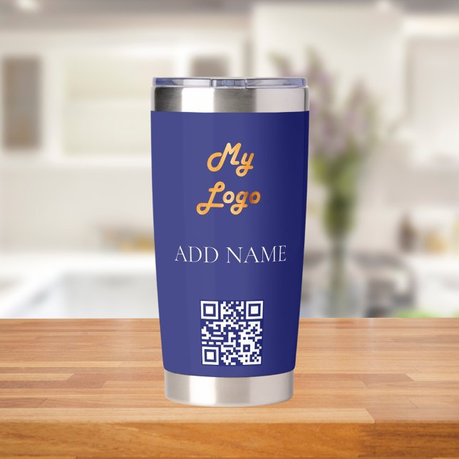 Navy blue logo business corporate insulated tumbler (Creator Uploaded)
