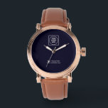 Navy Blue Logo | Custom Professional Corporate  Watch<br><div class="desc">Enhance your brand with this navy blue custom logo design. Perfect for corporate gifts,  employee recognition,  or promotional items,  this professional design allows your business logo to shine in a sleek,  corporate style. Stylish,  versatile,  and professional—ideal for elevating your company identity.</div>