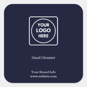 Navy Blue Logo   Custom Professional Sanitizer Tag