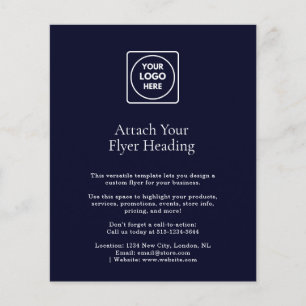 Navy Blue Logo Modern Business Marketing Design Flyer