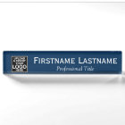 Navy Blue - Logo, Name and Professional Title