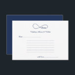 Navy Blue Love Wedding Wishes & Advice Cards<br><div class="desc">Simple,  elegant and classic Navy Blue Love Infinity Wedding Wishes & Advice Cards.  Great for weddings,  bridal showers,  wedding rehearsal dinners and wedding anniversaries.  Customize the text to fit your party celebration needs.</div>