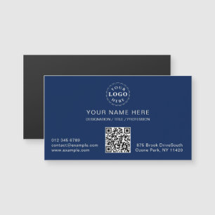 Navy Blue Magnetic Card with Your Info