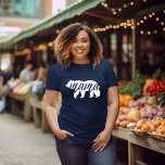 Navy Blue Mama Bear T-Shirt<br><div class="desc">Custom printed apparel with trendy Mama Bear graphic. Visit our store for matching Baby Bear design. Click Customise It to personalise the design with your own text and images. Choose from a wide range of shirt styles and colours.</div>