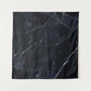 Navy blue marble: stone texture. tapestry