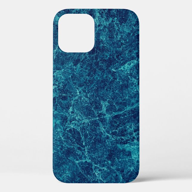 Navy Blue Marble Texture Case-Mate iPhone Case (Back)