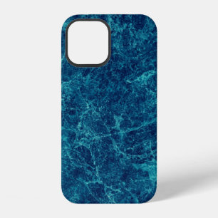 Navy Blue Marble Texture iPhone 12 Case