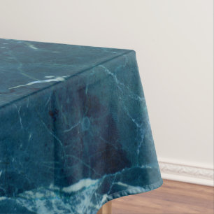Navy Blue Marble Texture Tablecloth