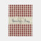 Navy Blue Maroon Check Pattern Monogram Name Boys
