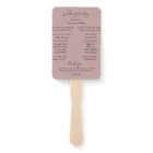 Navy Blue Mauve Botanical Wedding Program