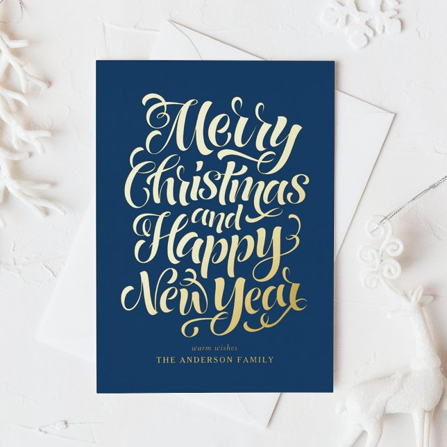 Navy Blue Merry Christmas and a Happy New Year (Creator Uploaded)