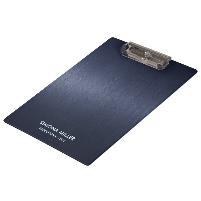 Navy Blue Metallic Background  Clipboard (Angled)