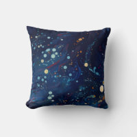 Navy blue midnight swirl galaxy abstract