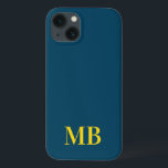 Navy Blue Minimalist Modern Initial Monogram iPhone 13 Case<br><div class="desc">Navy Blue Minimalist Modern Initial Monogram Phone Case. Create your own personalised iPhone Case with custom initial name.</div>