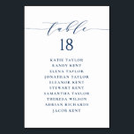 Navy Blue Minimalist Script Wedding Seating Plan Table Number<br><div class="desc">Customisable table number seating plan. It features a navy blue whimsical script and classic typography. Personalise by adding your own details. This minimalist table seating plan is perfect for weddings,  baby showers,  bridal showers,  birthdays,  and so much more.</div>