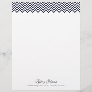 Navy Blue Modern Chevron Border