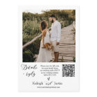 Navy Blue Modern Minimalist Wedding QR Code Photo