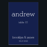Navy Blue Modern Wedding Place Cards Table Cards<br><div class="desc">Navy blue modern wedding place cards table cards with customisable text</div>