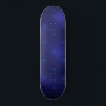 Navy blue monogram initials minimalist skateboard<br><div class="desc">A chic navy blue background decorated with your monogram initals as a pattern. The blue colour is uneven. Light blue letters.</div>