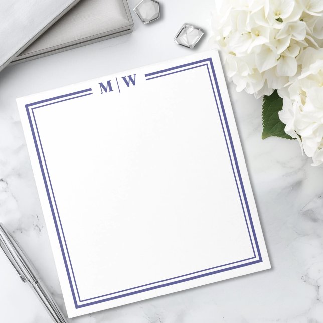 Navy Blue Monogram Notepad (Navy Blue Monogram Notepad)