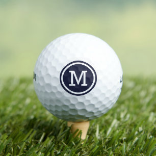 Navy Blue Monogram Personalised Golf Balls