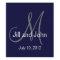 Navy Blue Monogram Wedding Bride Groom Date Seal