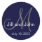 Navy Blue Monogram Wedding Bride Groom Date Seal