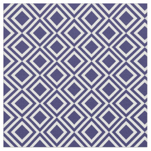Navy Blue Moroccan Diamond Geometric Pattern Fabric